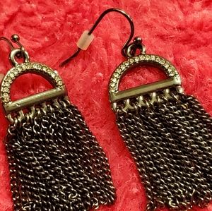 AVON Chain Fringe Linear Earrings